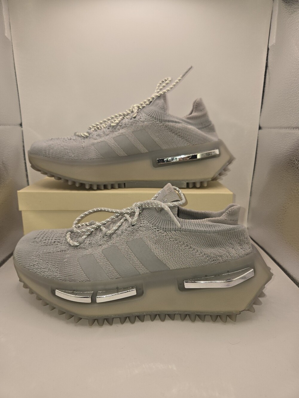 Adidas NMD_S1 Grey Silver Metallic ID0360 SIZE 7.5